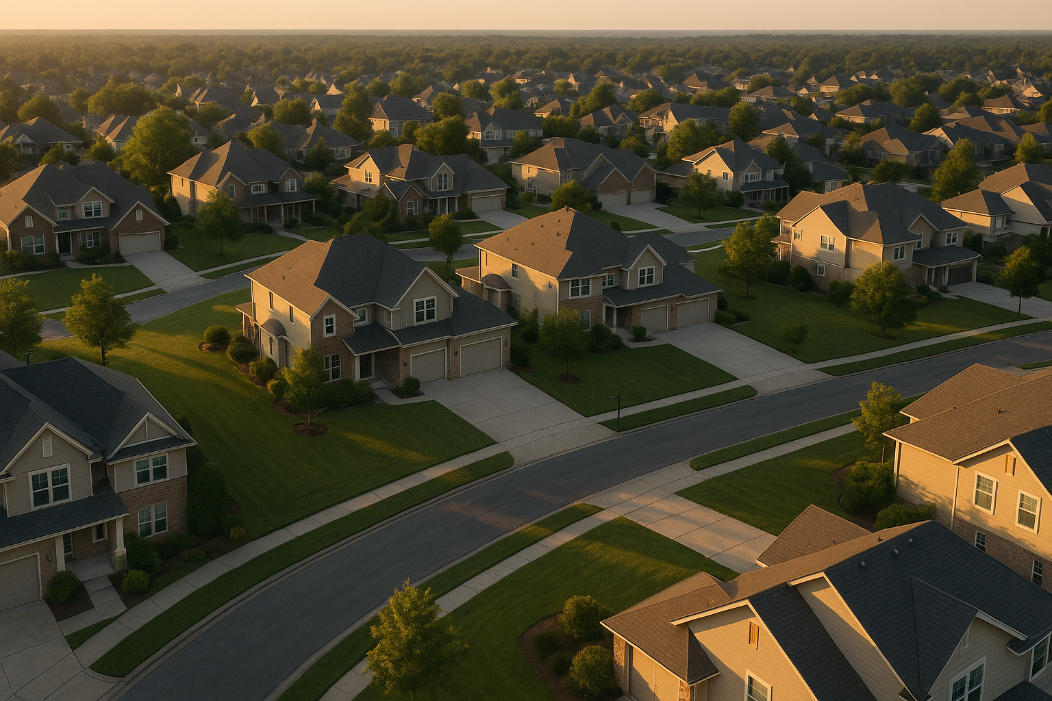 A calm homebuyer looking at houses, representing the current mortgage market stability.
