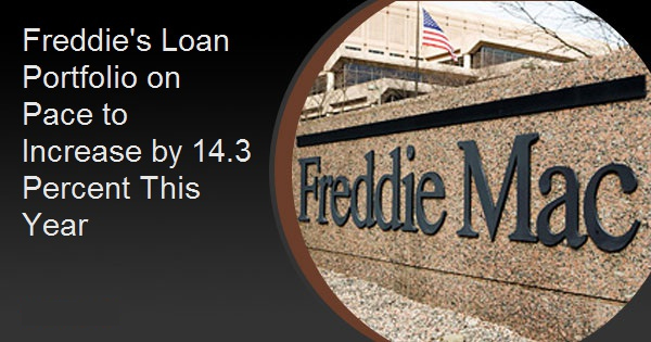 Freddie's Loan Portfolio on Pace to Increase by 14.3 Percent This Year