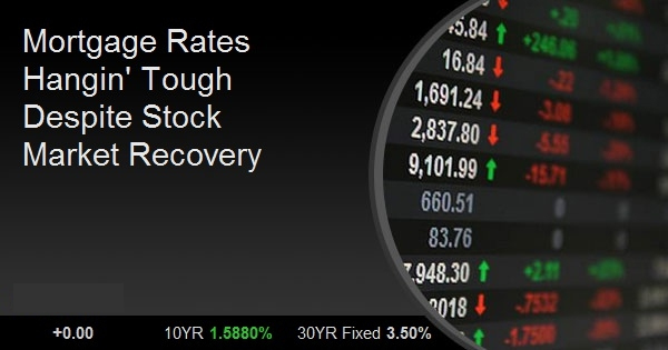 Mortgage Rates Hangin' Tough Despite Stock Market Recovery